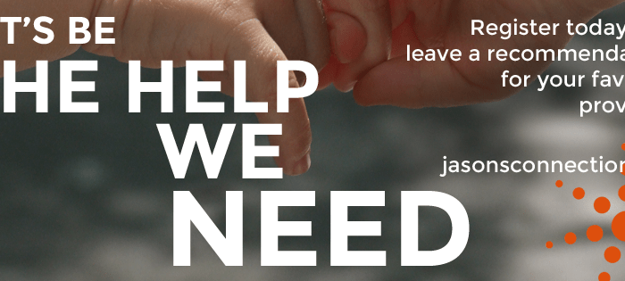 Image of a person's hand linking with another's. The text says: Let's be the help we need.